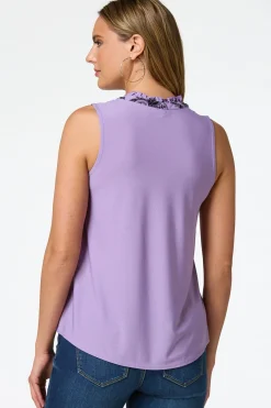 Cato Ruffled Floral Paisley Top> Tops