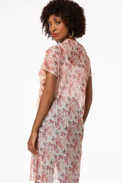 Cato Ruffled Lace Kimono> Tops