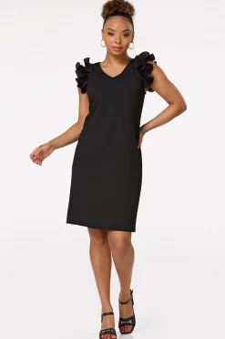 Cato Ruffled Sleeve Dress><noscript><img width=