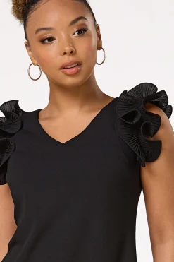 Cato Ruffled Sleeve Dress><noscript><img width=