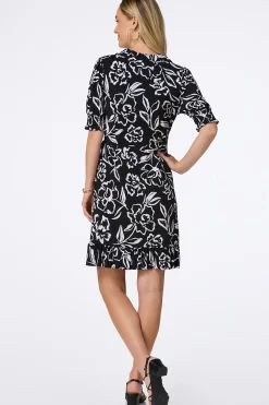 Cato Ruffled Tie Waist Dress><noscript><img width=