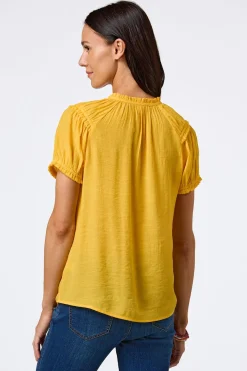 Cato Ruffled Trim Poet Top> Tops