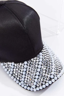 Cato Sateen Bling Baseball Hat> Hats & Hair