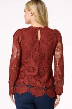 Cato Scalloped Crochet Top> Tops