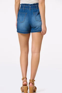 Cato Scrunch Waist Denim Shorts> Shorts|Jeans