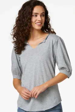 Cato Seamed Puff Sleeve Top> Tops