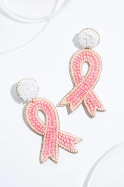 Cato Seed Bead Awareness Ribbon Earrings> Earrings