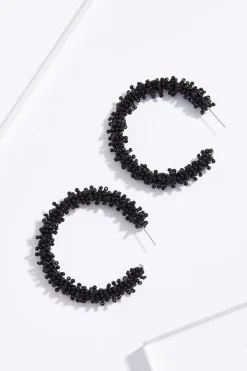 Cato Seed Bead Cluster Hoop Earrings> Earrings
