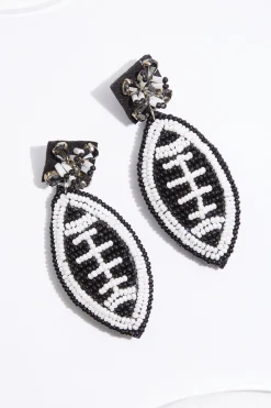 Cato Seed Bead Football Earrings> Earrings