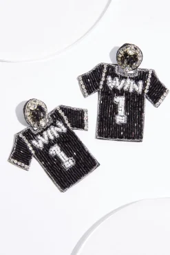 Cato Seed Bead Jersey Earrings><noscript><img width=