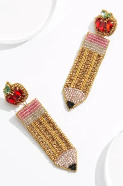 Cato Seed Bead Pencil Earrings> Earrings