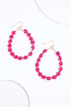 Cato Seed Bead Sequin Tear Earrings> Earrings