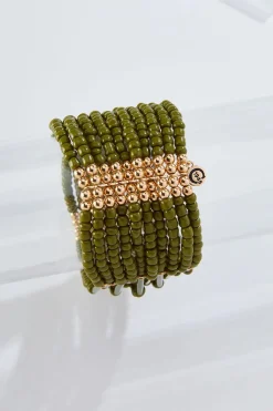 Cato Seed Bead Stretch Bracelet><noscript><img width=