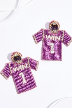 Cato Seed Bead Win Jersey Earrings> Earrings