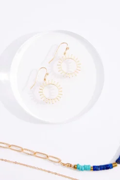 Cato Semi- Precious Layered Short Necklace Set><noscript><img width=