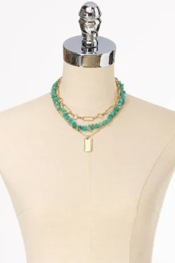 Cato Semi- Precious Pendant Necklace Set> Sets|Necklaces