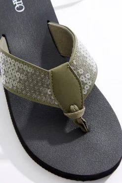 Cato Sequin Band Flip Flops><noscript><img width=