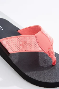 Cato Sequin Band Flip Flops><noscript><img width=