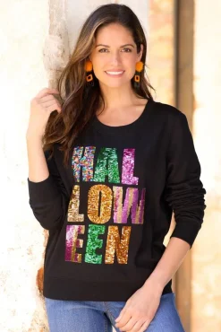 Cato Sequin Halloween Sweatshirt> Tops