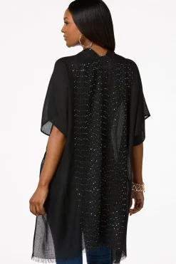Cato Sequin Solid Kimono><noscript><img width=