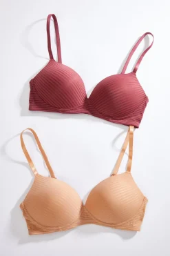 Cato Shadow Stripe Wire- Free Bra Set> Intimates