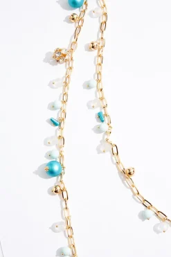 Cato Shaky Ball Chain Layered Long Necklace><noscript><img width=