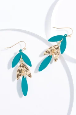 Cato Shaky Color Leaf Gold Earrings> Earrings