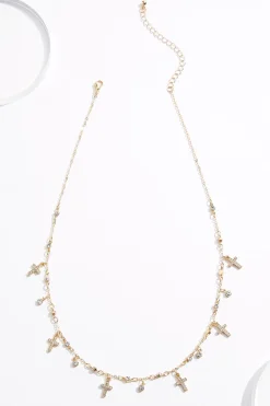 Cato Shaky Cross Short Necklace> Inspirational|Necklaces