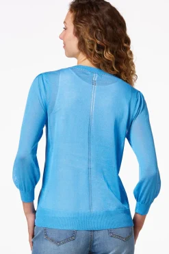 Cato Sheer Balloon Sleeve Cardigan><noscript><img width=