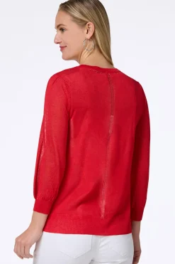 Cato Sheer Balloon Sleeve Cardigan><noscript><img width=