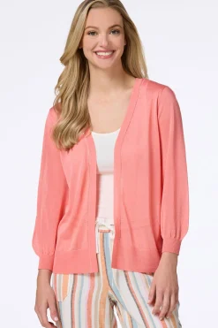 Cato Sheer Balloon Sleeve Cardigan><noscript><img width=