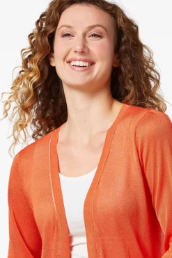 Cato Sheer Balloon Sleeve Cardigan><noscript><img width=