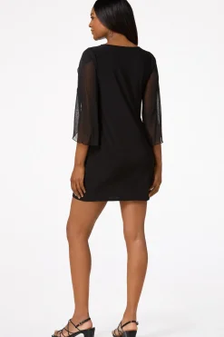 Cato Sheer Sleeve Shift Dress> Dresses