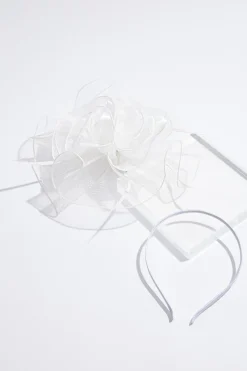Cato Shimmer Organza Rosette Fascinator><noscript><img width=