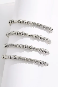 Cato Silver Ball Stretch Bracelet Set> Bracelets