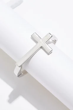Cato Silver Cross Cuff Bracelet> Inspirational|Bracelets