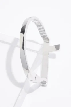 Cato Silver Cross Cuff Bracelet><noscript><img width=