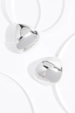 Cato Silver Huggie Earrings> Earrings