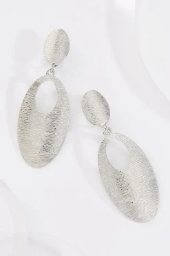 Cato Silver Oval Clip- On Earrings> Earrings