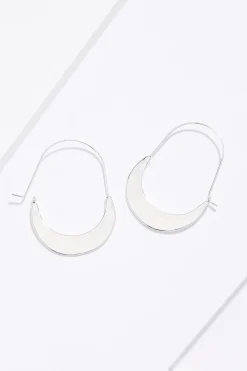 Cato Shield Wire Hoop Earrings> Earrings