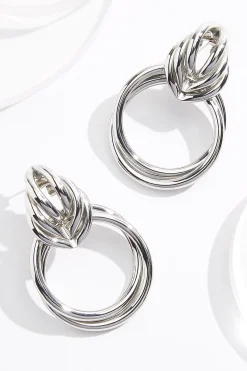 Cato Silver Statement Earrings> Earrings