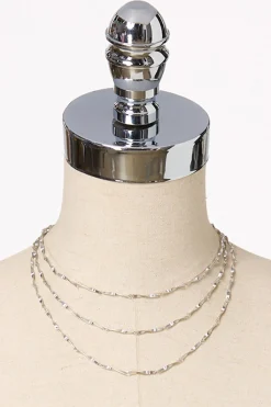 Cato Silver Twist Layered Short Necklace> Necklaces