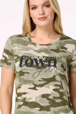Cato Small Town Girl Camo Tee> Tops