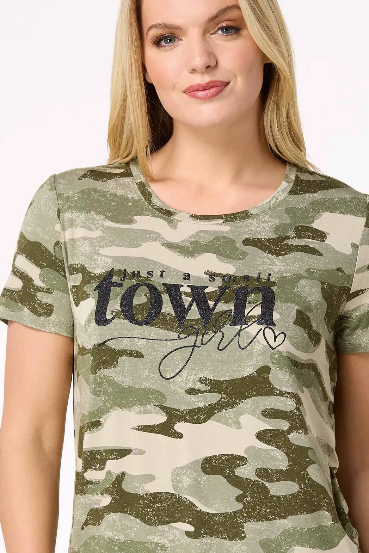 Cato Small Town Girl Camo Tee> Tops