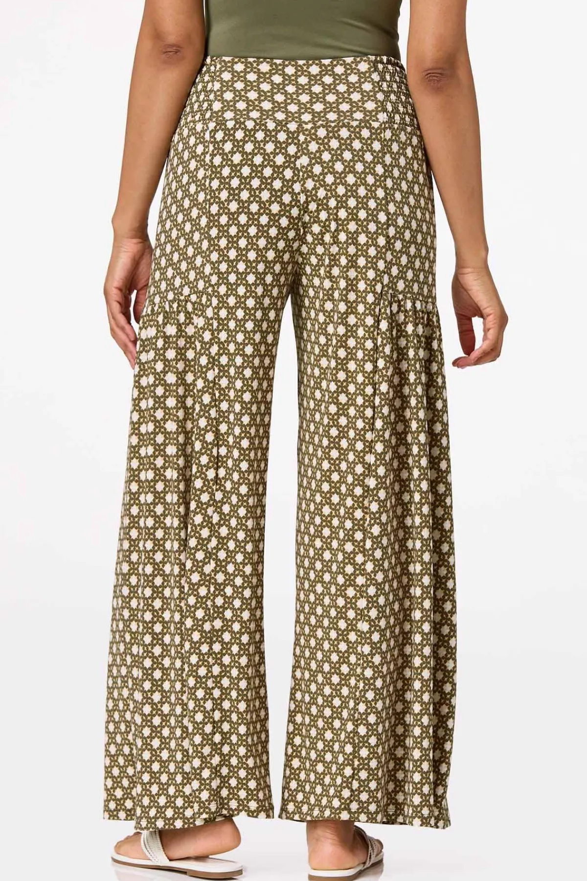 Cato Smocked Geo Wide Leg Pants> Pants