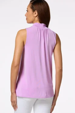 Cato Smocked Mock Neck Tank><noscript><img width=