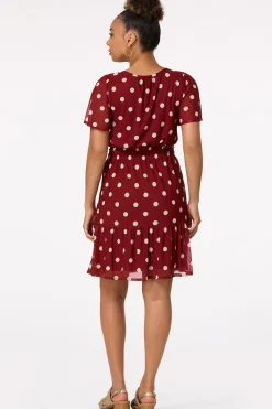 Cato Smocked Polka Dot Dress> Dresses