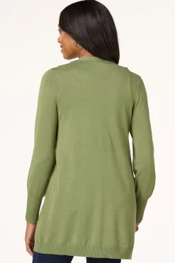 Cato Solid Balloon Sleeve Cardigan><noscript><img width=