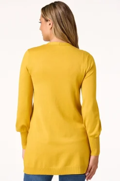 Cato Solid Balloon Sleeve Cardigan><noscript><img width=