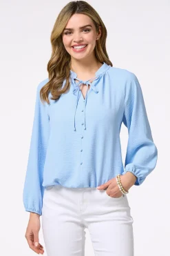 Cato Solid Bubble Hem Popover Top><noscript><img width=